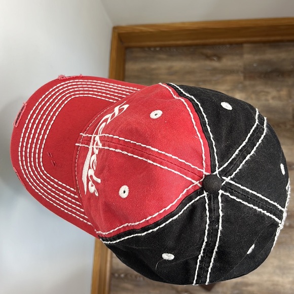 Ole Miss Rebels distressed rambler hat, Unisex, Collegiate Red, Black and White - Picture 6 of 7